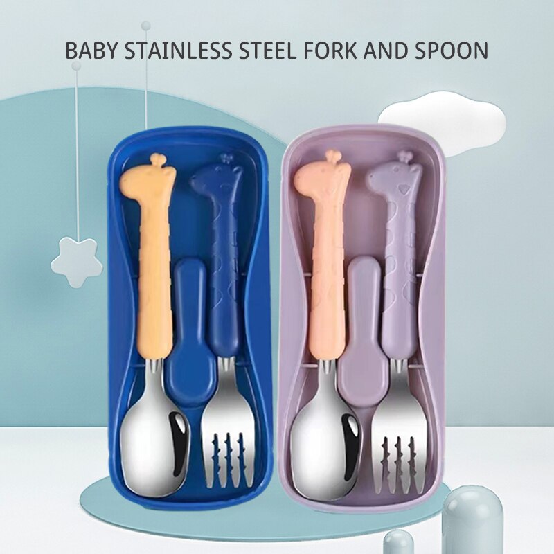 Baby Food Utensil - 2PCSChildrens Tableware 304 Lebensmittelqualität Edelstahl Messer