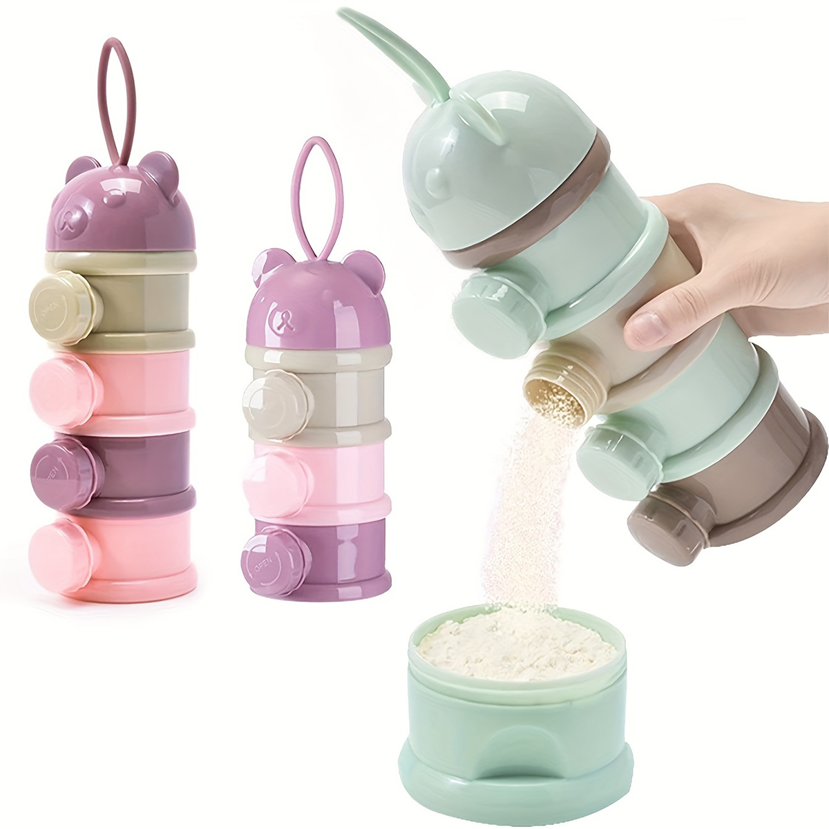 Baby Food Nestle - Baby-Milchpulverbehälter mit großem Fassungsvermögen und Riemen,
