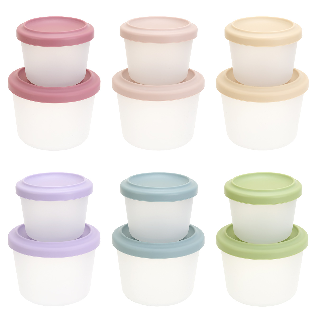 Baby Food Nestle - 2 Stück BPA-freie Babynahrung-Aufbewahrungsbox mit Deckel,