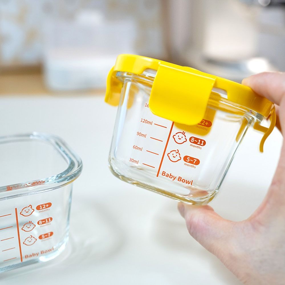 Baby Food Glass Jar - 170ml Baby-Nahrungsaufbewahrungsglas Lebensmittelaufbewahrungsbox Gefriergeeigneter Glasbehälter für