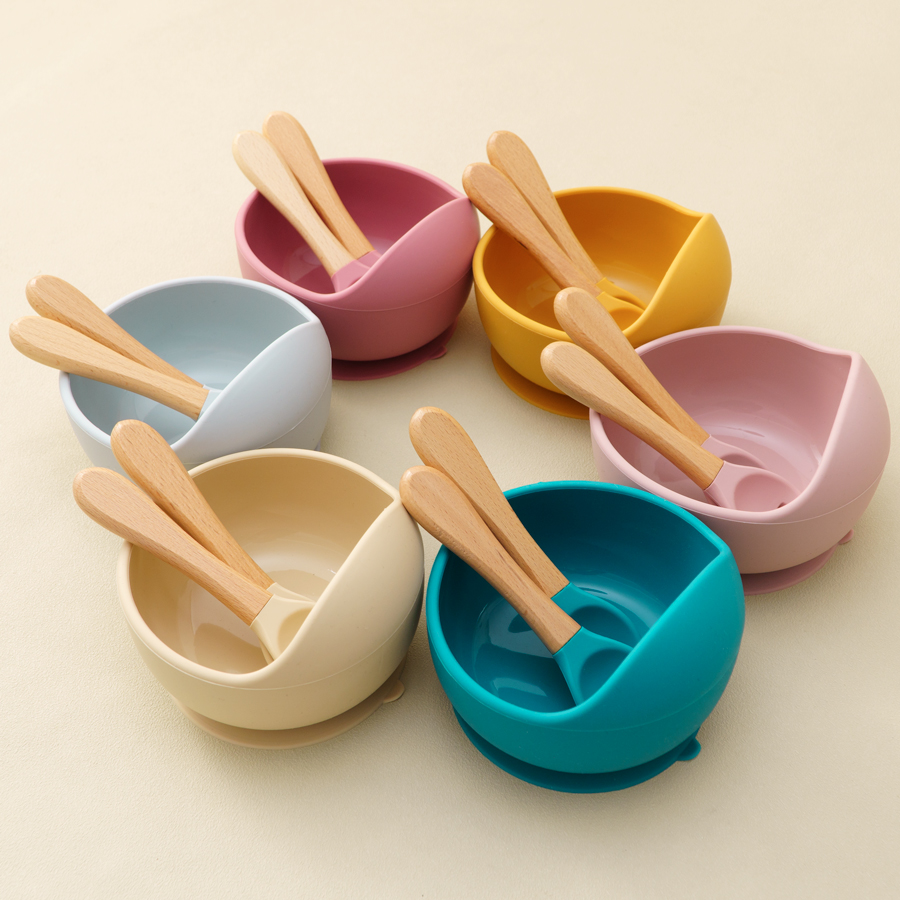 Baby Food Utensil - Mamaplan 3PCS Baby Silikon Fütterung Set