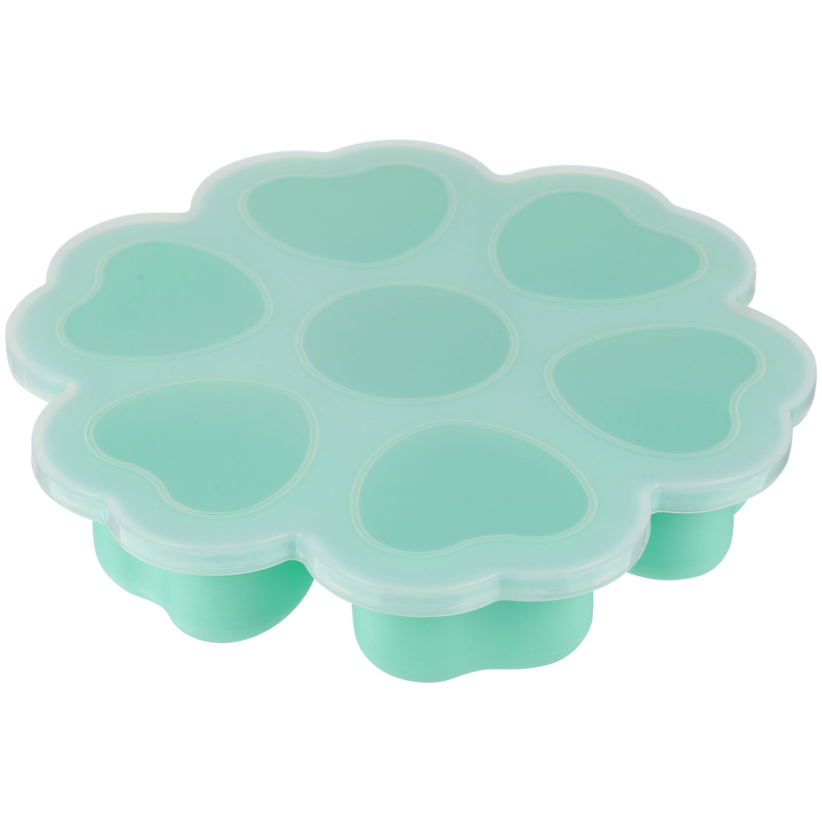 Baby Food Dessert - Herzförmige Silikon-Lebensmittelaufbewahrungsbox Kreative Eiswürfelform für DIY-Desserts