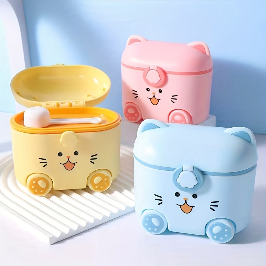 Baby Food Nestle - Niedlicher Katzen-Milchpulverbehälter mit Löffel und Verschluss,