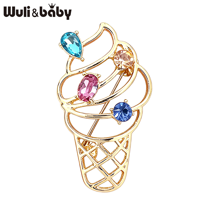 Baby Food Dessert - Wuli&baby Niedliche Eistüten-Broschen für Damen, Unisex,