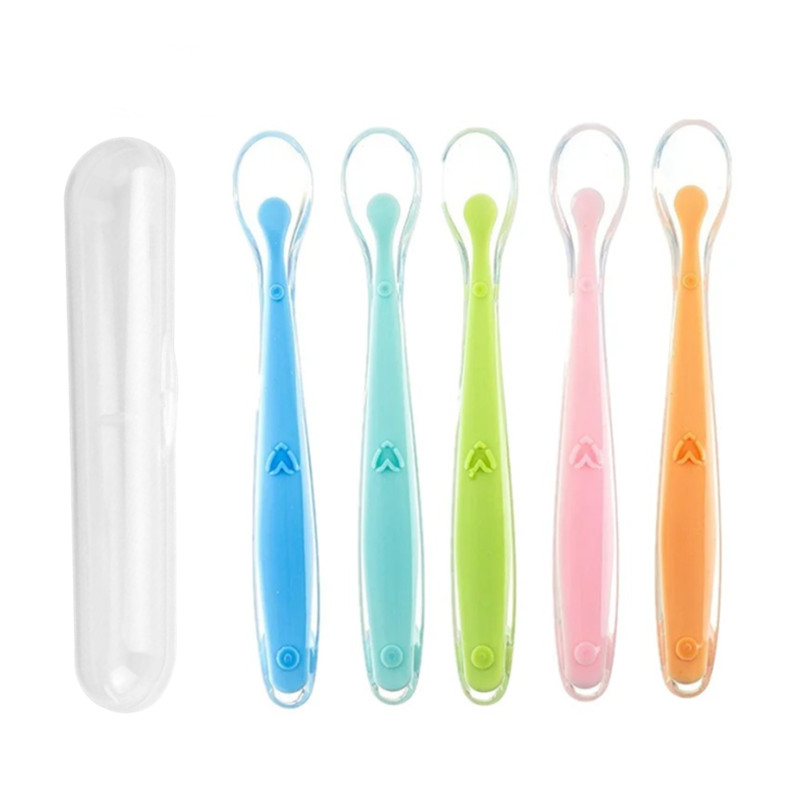 Baby Food Utensil - BPA-freie Baby-Silikonlöffel, erste Stufe, weiche Löffel