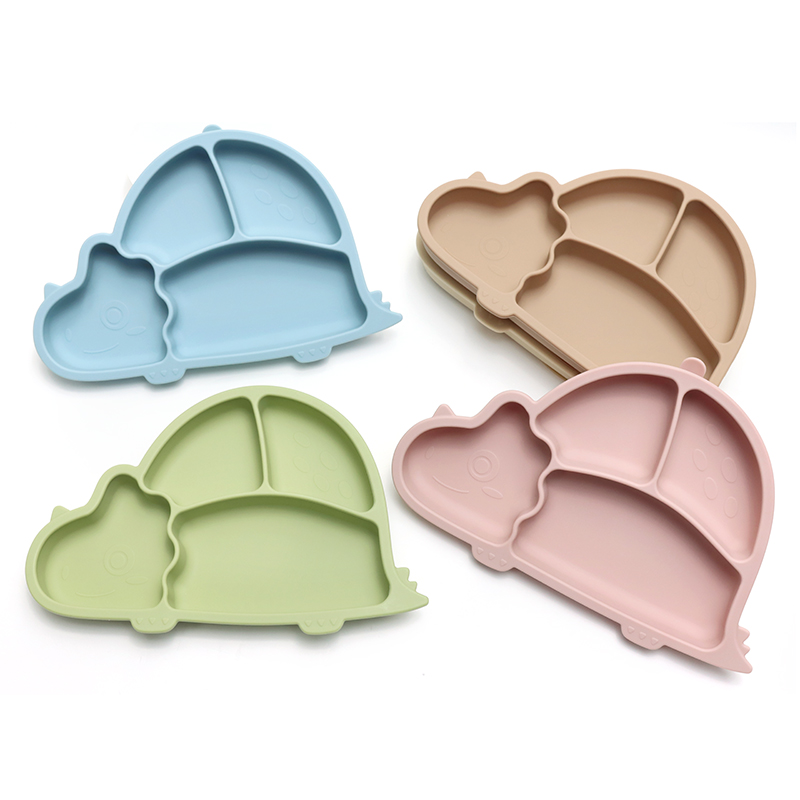 Plate Suction Toddler - Baby-Saugnapfteller mit Starker Saugbasis, Bärenform Edelstahl