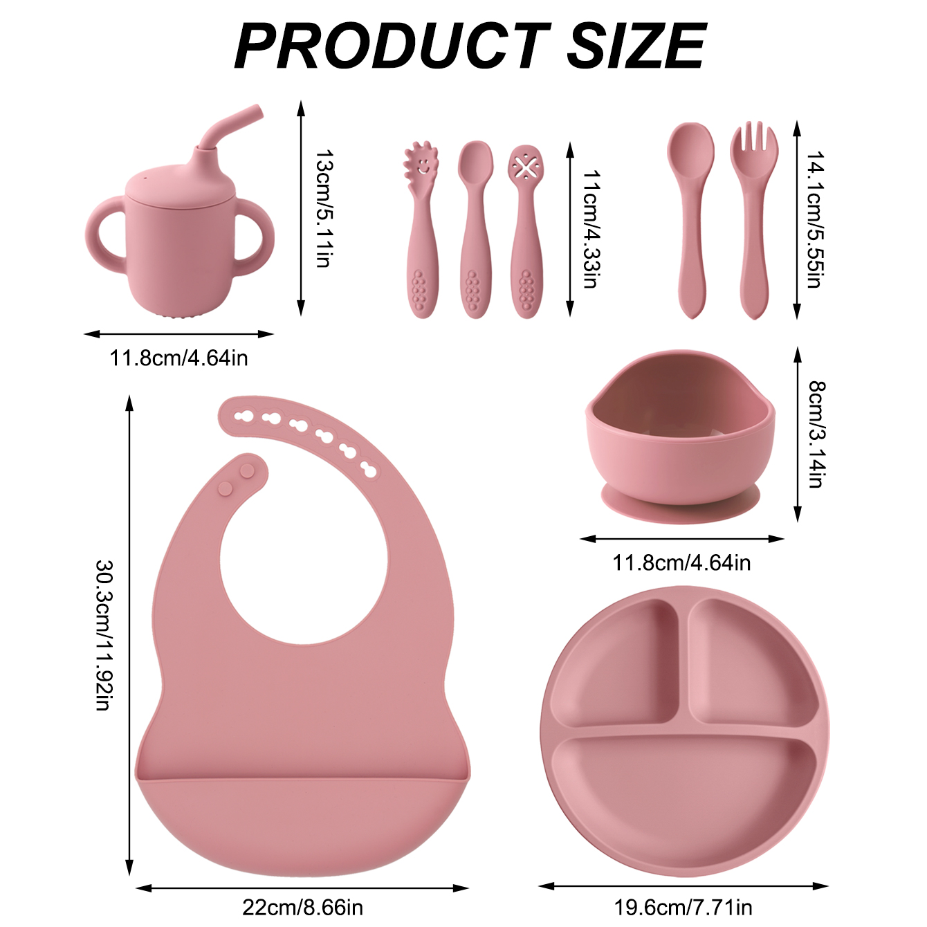 9PCS Silikon Baby Fütterung Se – Plate Suction Toddler Bewertung und Preis