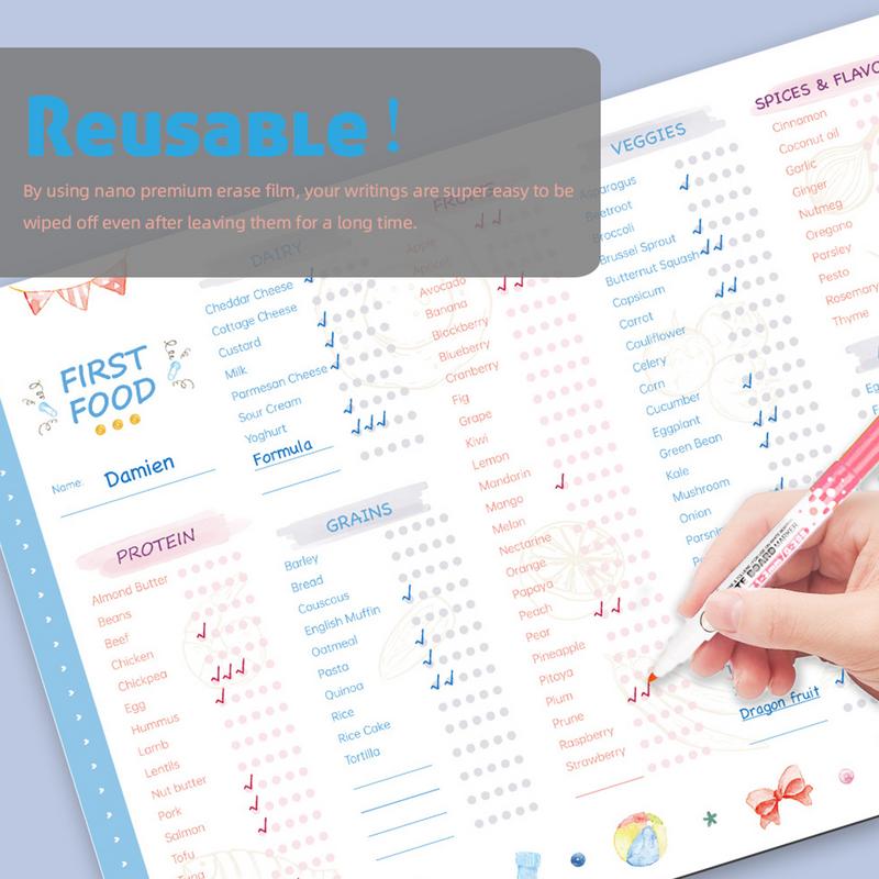 Wiederverwendbare Checkliste f – Baby Food Journal Bewertung und Preis