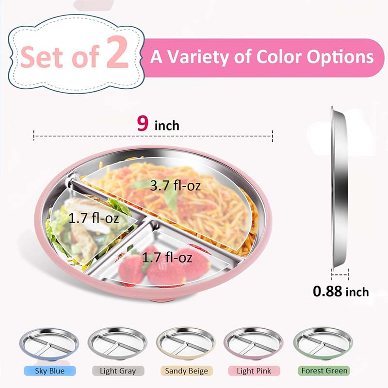 Edelstahlplatte mit Silikonhül – Plate Suction Toddler Bewertung und Preis