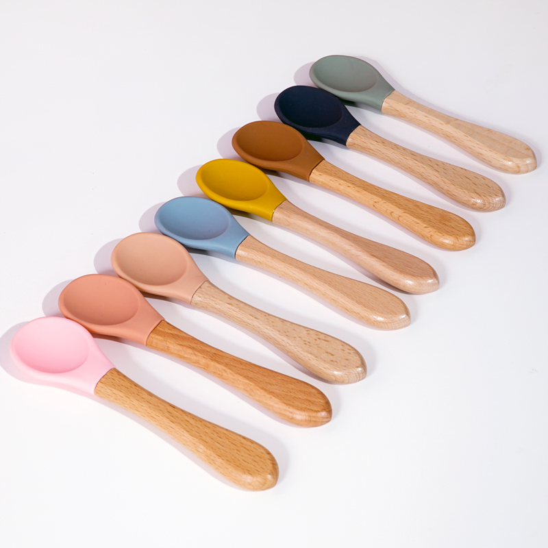 Füttern Holzgriff Silikon Löff – Baby Food Utensil Bewertung und Preis