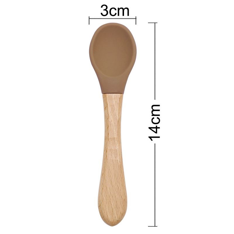 Füttern Holzgriff Silikon Löff – Baby Food Utensil Bewertung und Preis