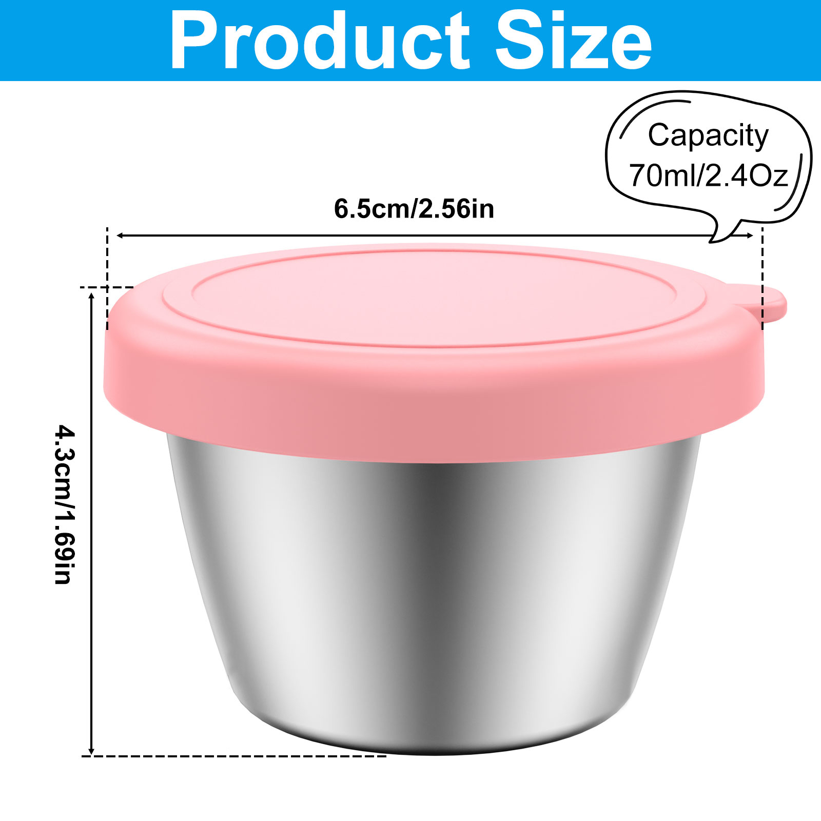 70 ml 6-teiliges Salatdressing – Baby Food Glass Jar Bewertung und Preis