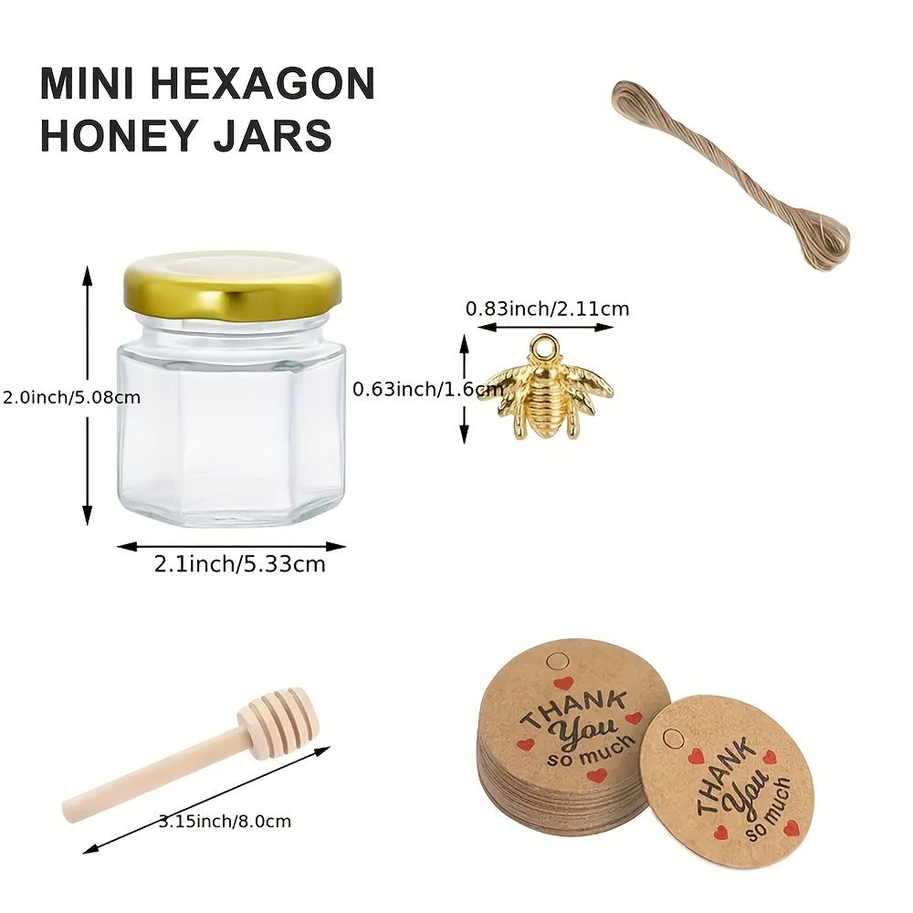 1,5oz, Sechseckige Mini-Honigg – Baby Food Glass Jar Bewertung und Preis