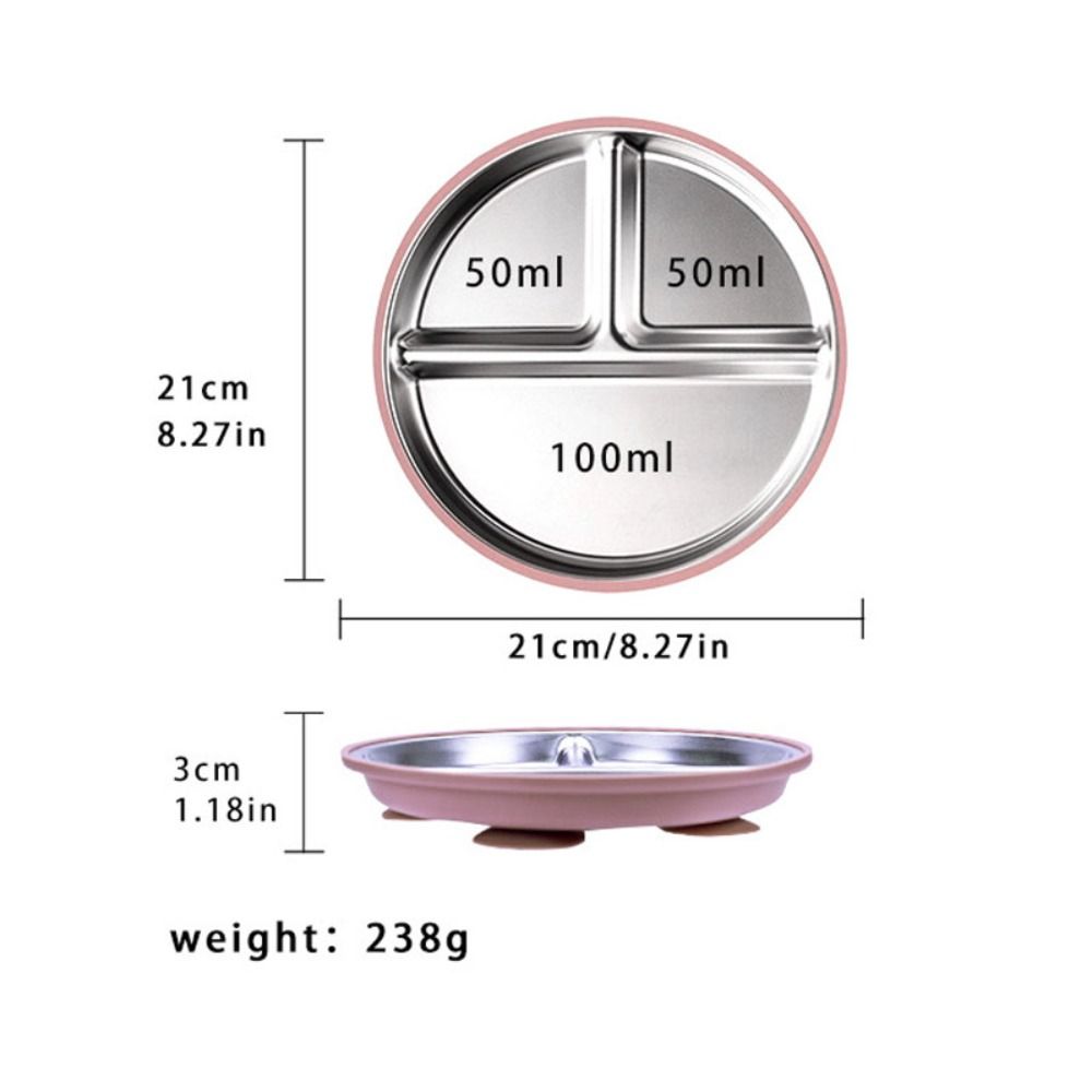 Neue Rutschfeste Edelstahl-Tel – Plate Suction Toddler Bewertung und Preis